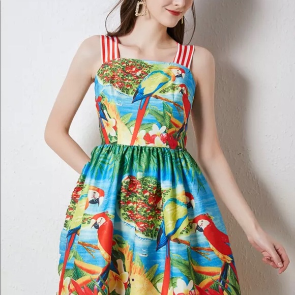 DRESS INSPIRED BY DOLCE GABBANA SUNDRESS SIZE M or 8 or 44 - Picture 4 of 6